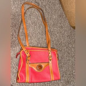 Vintage red leather Dooney & Bourke shoulder bag